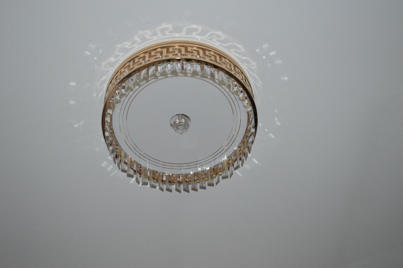 Circular Hanging crystal Pendant & flushmount Light-with Colour Changing Feature-C7248-450 & 550gd