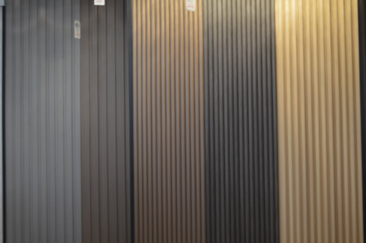 Décor Slat Wall Panels in Wood Look finish-PWC Plastic Waterproof