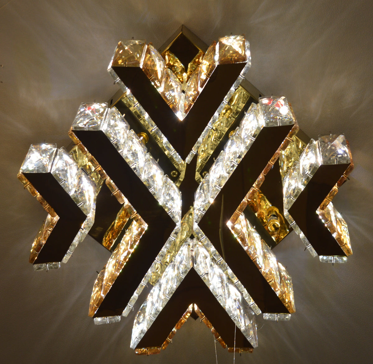 Gold Crystal LED Wall Light Modern Decorative Indoor Wall