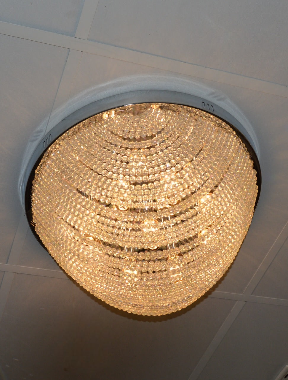 Luxury Crystal LED Flush Ceiling Light – Modern Chandelier - 03 Colour Changing