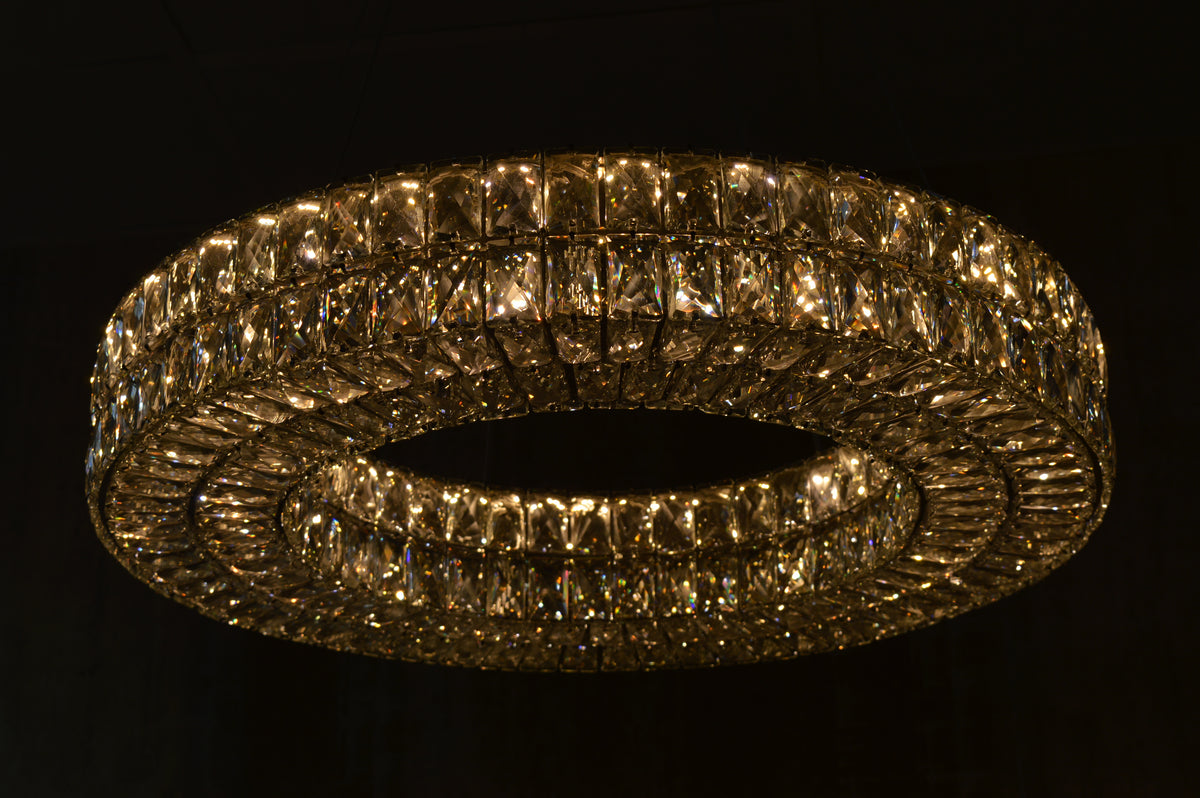 Crystal LED Wheel Pendant Ceiling Light-Colour Changing Dimmable with Remote Control-202134-650chrome