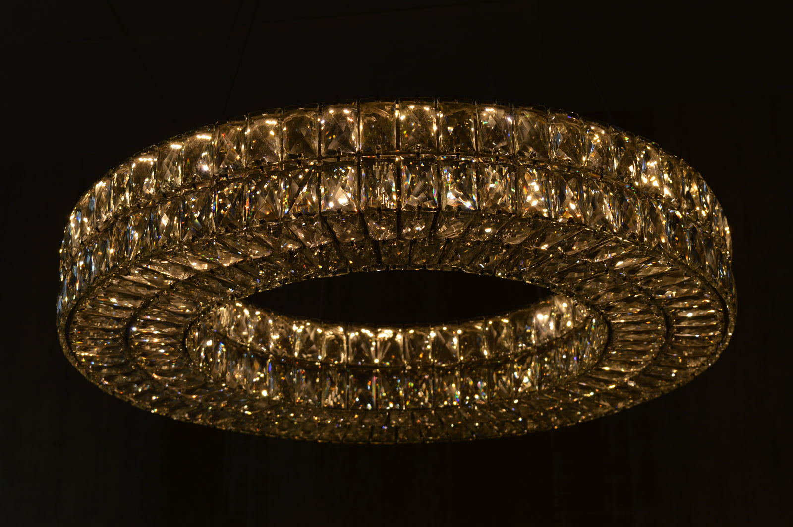 Crystal LED Wheel Pendant Ceiling Light-Colour Changing Dimmable with Remote Control-202134-650chrome