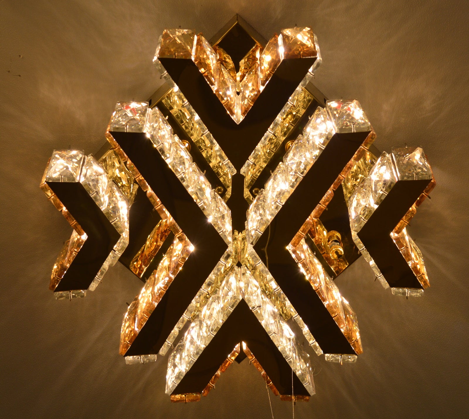 Gold Crystal LED Wall Light Modern Decorative Indoor Wall