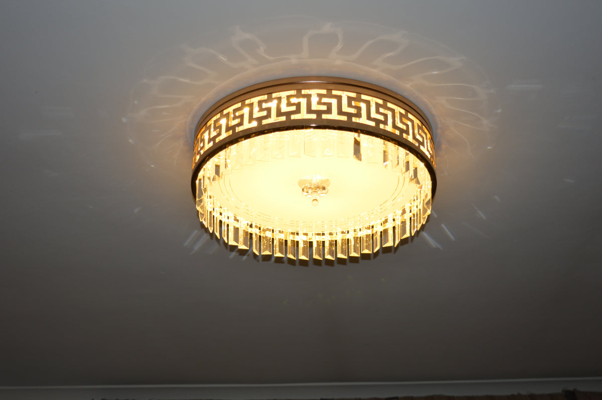 Circular Hanging crystal Pendant & flushmount Light-with Colour Changing Feature-C7248-450 & 550gd