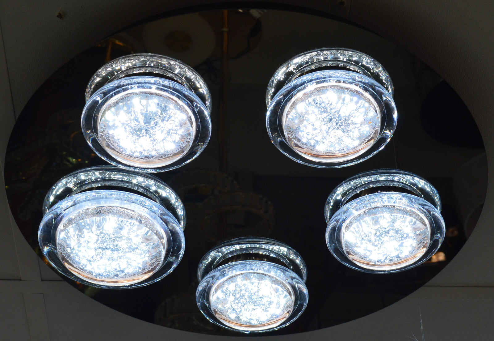 Crystal LED Ceiling Light Circular Shape Colour Changing Dimmable