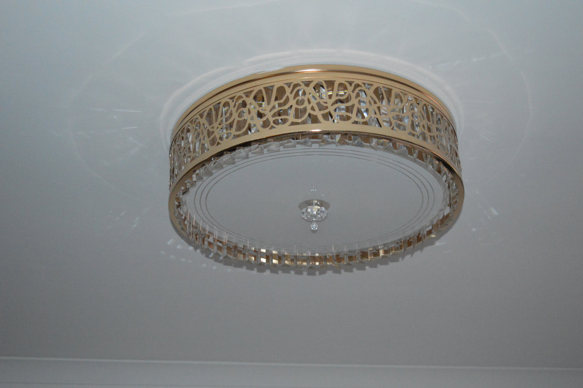 Circular Hanging crystal Pendant & flushmount Light-with Colour Changing Feature-C7248-450 & 550gd