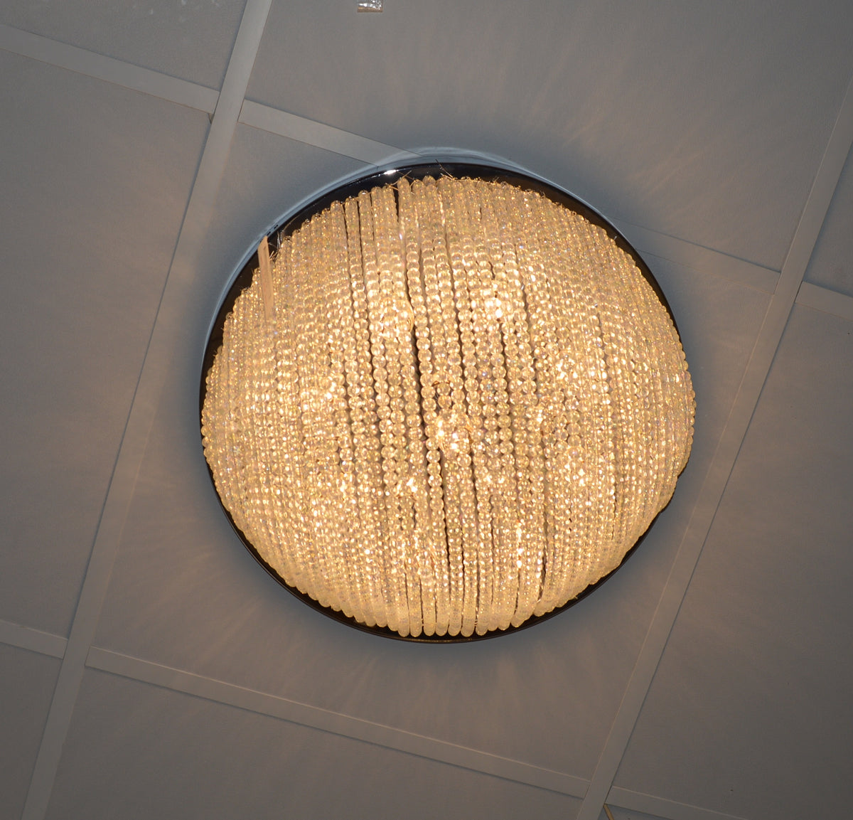 Luxury Crystal LED Flush Ceiling Light – Modern Chandelier - 03 Colour Changing