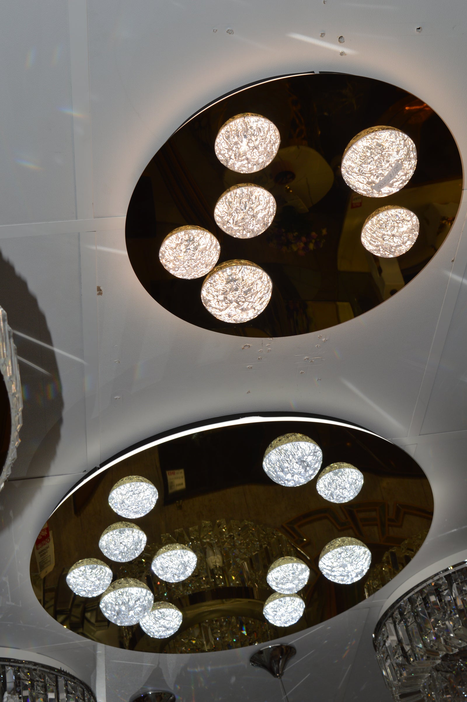 Modern Moon Style Flushmount LED Ceiling Lights Gold-2318-800, 500 & 400