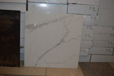 White Marble Effect Glossy Porcelain Tiles Wall & Floor Tiles-600*600*10.5mm-ELN05560S