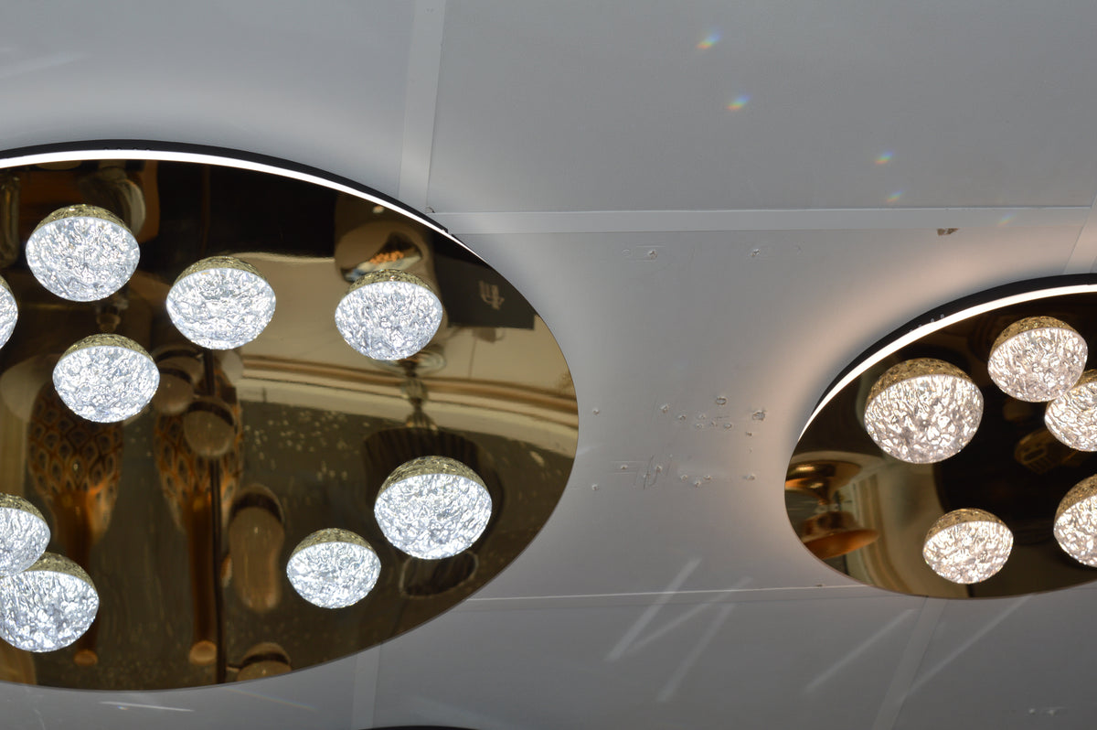 Modern Moon Style Flushmount LED Ceiling Lights Gold-2318-800, 500 & 400
