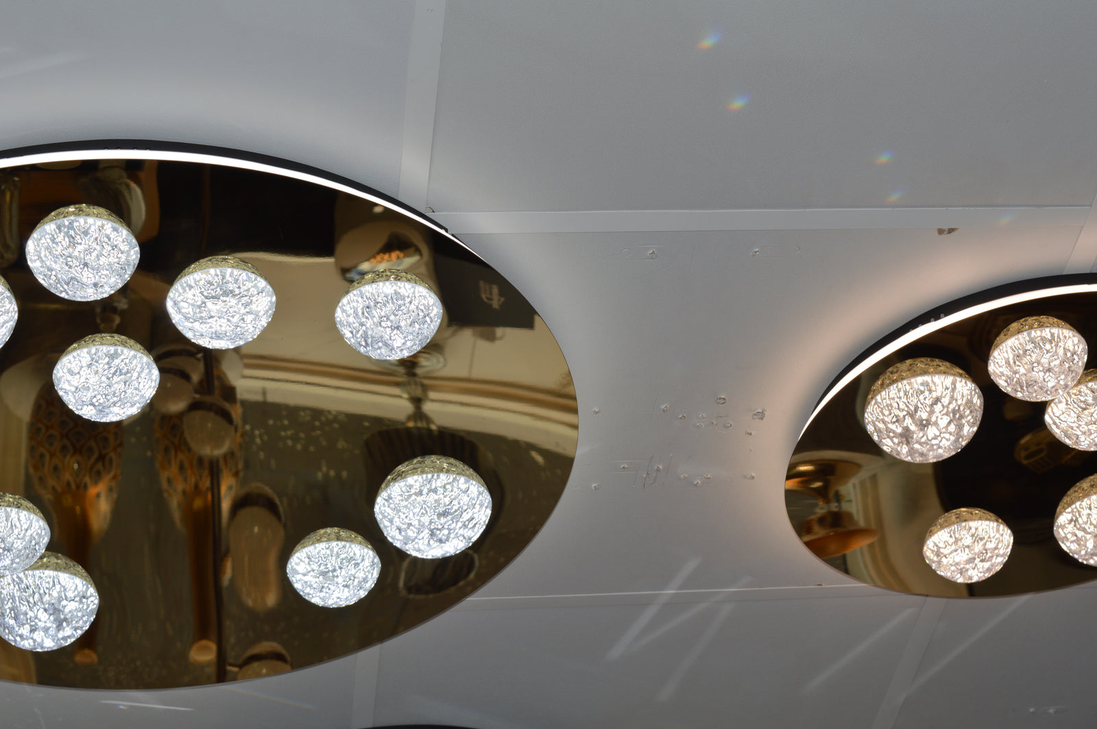 Modern Moon Style Flushmount LED Ceiling Lights Gold-2318-800, 500 & 400