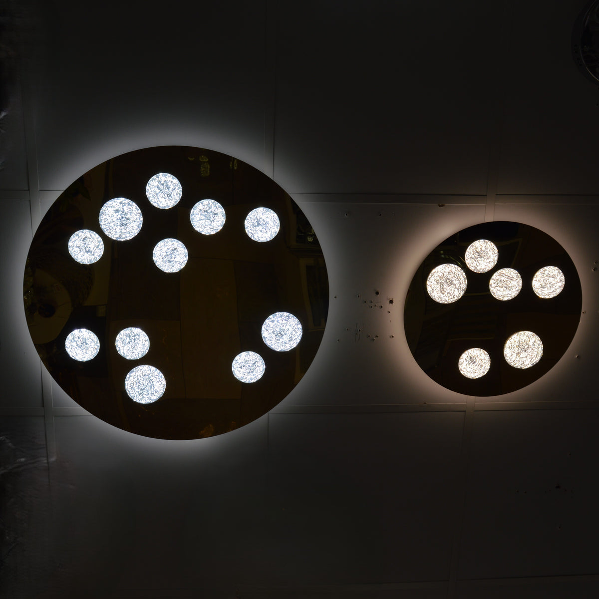 Modern Moon Style Flushmount LED Ceiling Lights Gold-2318-800, 500 & 400