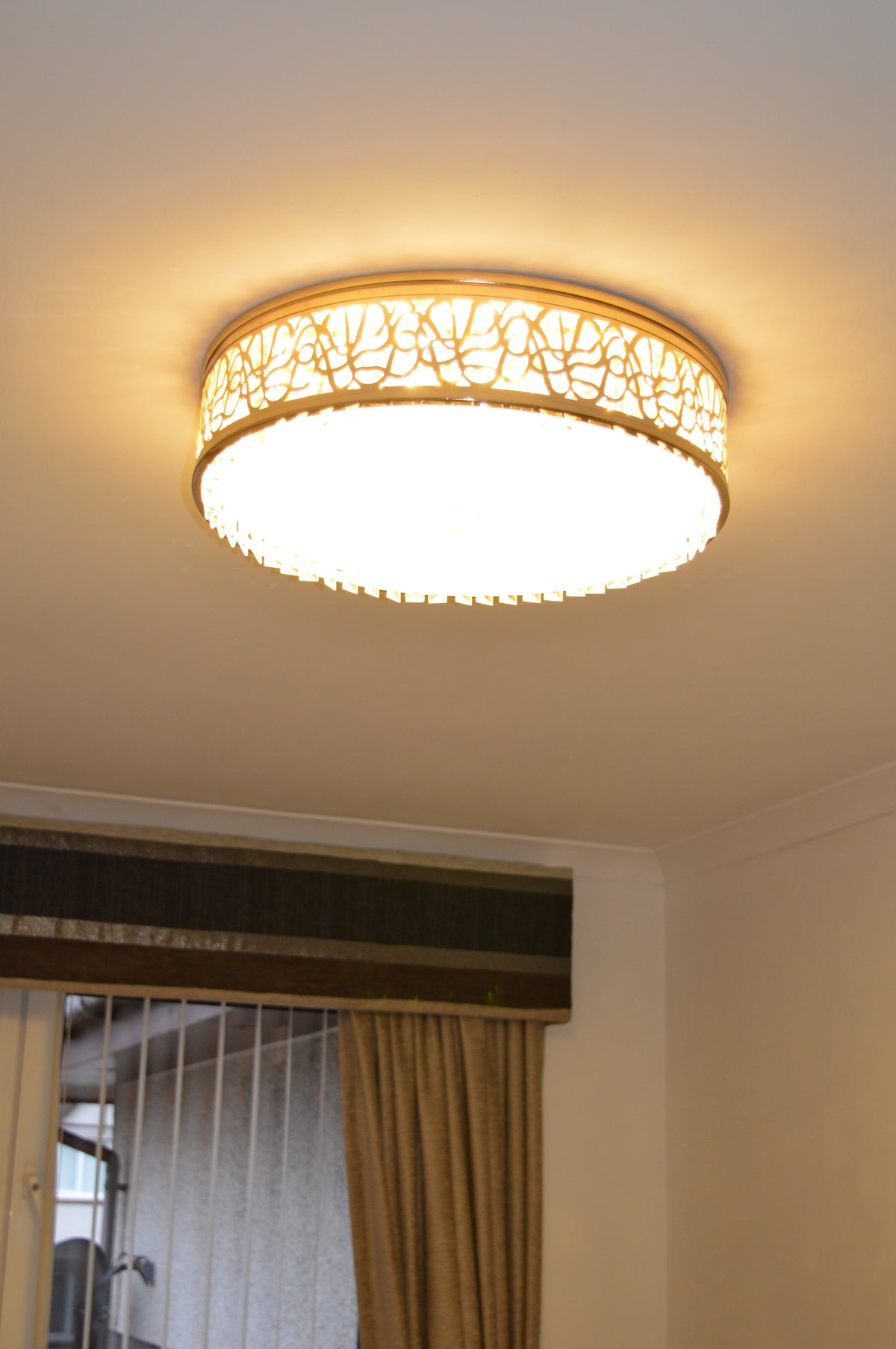 Circular Hanging crystal Pendant & flushmount Light-with Colour Changing Feature-C7248-450 & 550gd