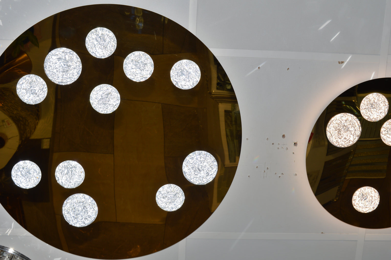 Modern Moon Style Flushmount LED Ceiling Lights Gold-2318-800, 500 & 400