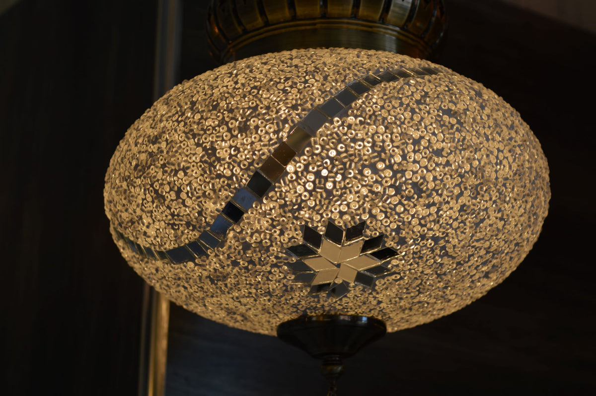 Luxury Turkish Mosaic Glass Pendant Ceiling Light – Handmade Hanging Lamp