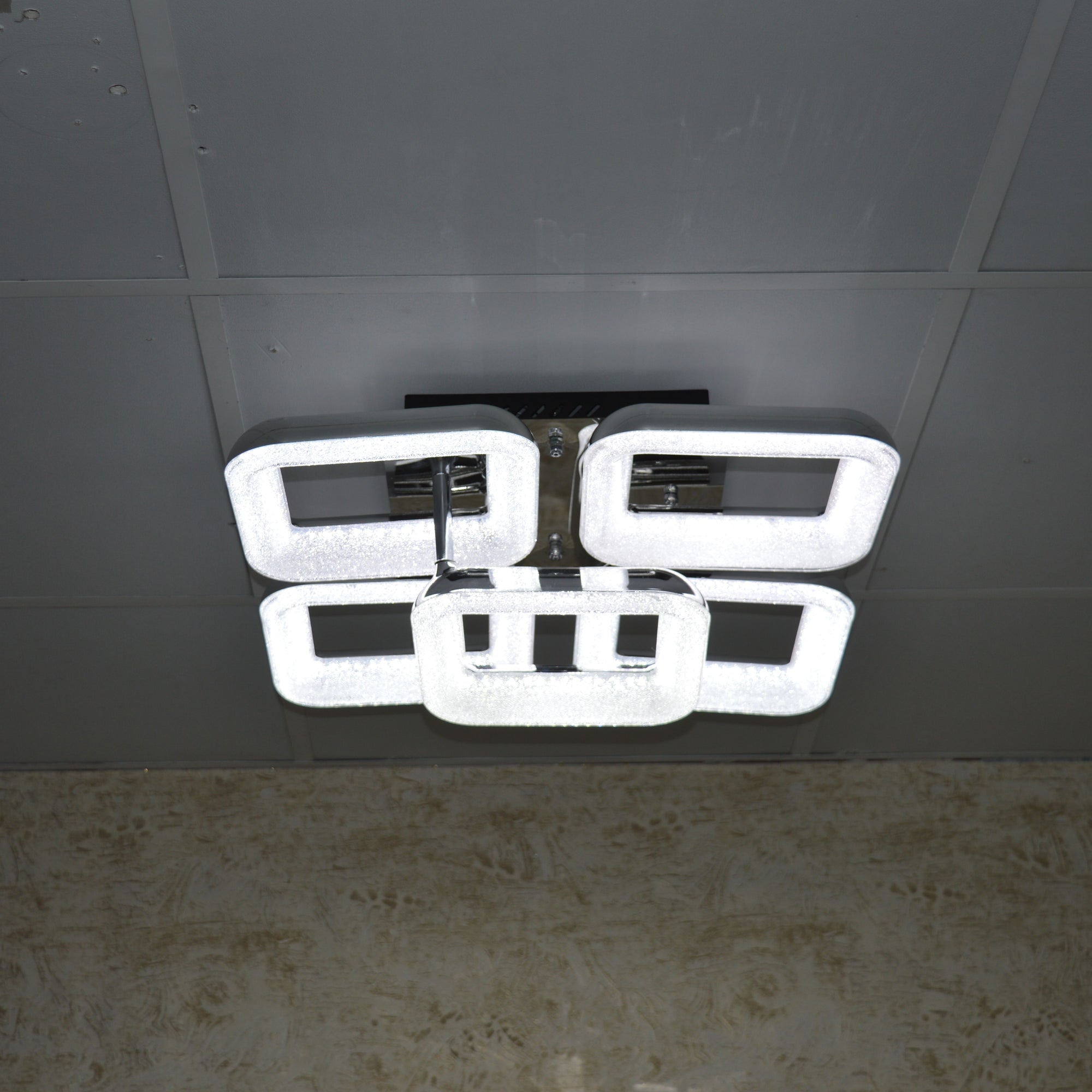 Squares & Rings Acrylic Panel LED Flush Mount Ceiling Lights -Colour Changing Feature -4032 & 6221