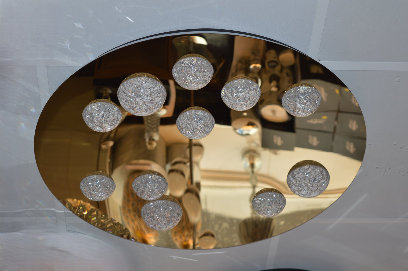 Modern Moon Style Flushmount LED Ceiling Lights Gold-2318-800, 500 & 400