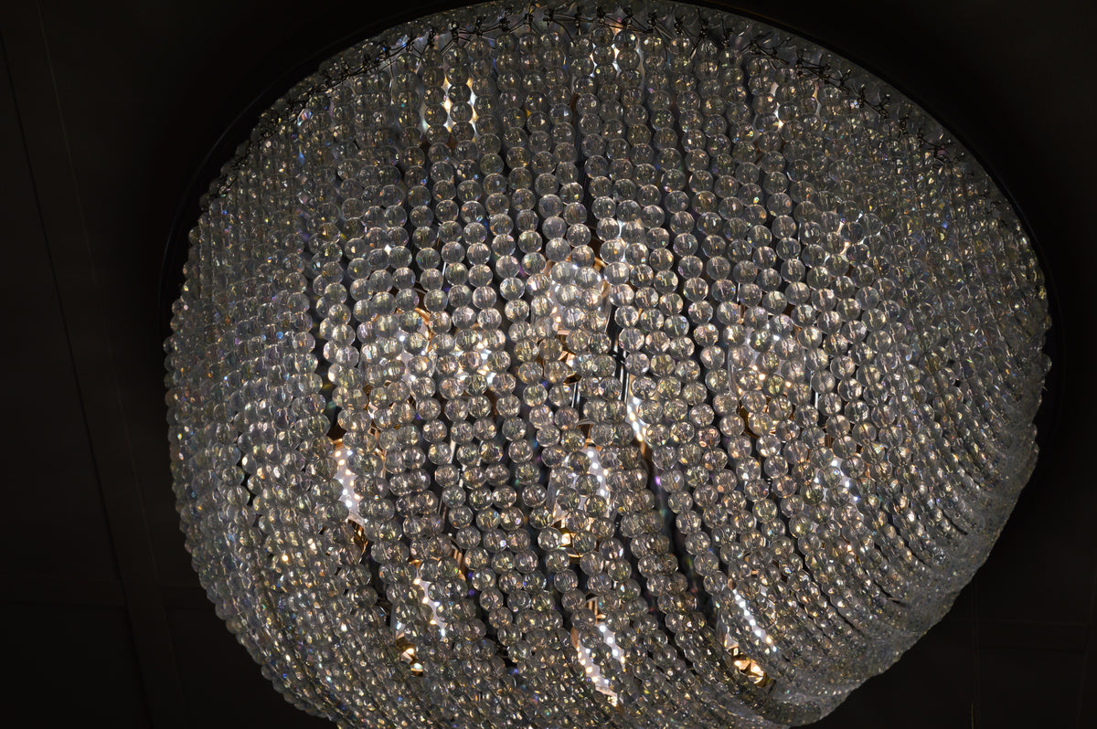 Luxury Crystal LED Flush Ceiling Light – Modern Chandelier - 03 Colour Changing