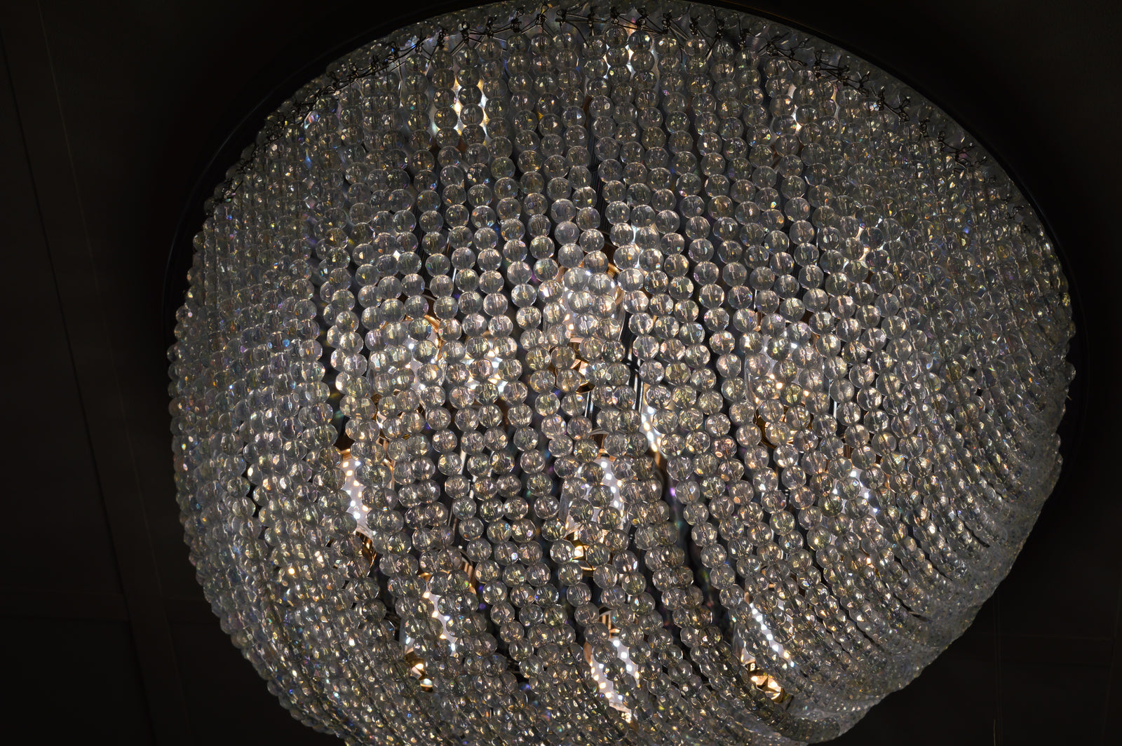 Luxury Crystal LED Flush Ceiling Light – Modern Chandelier - 03 Colour Changing