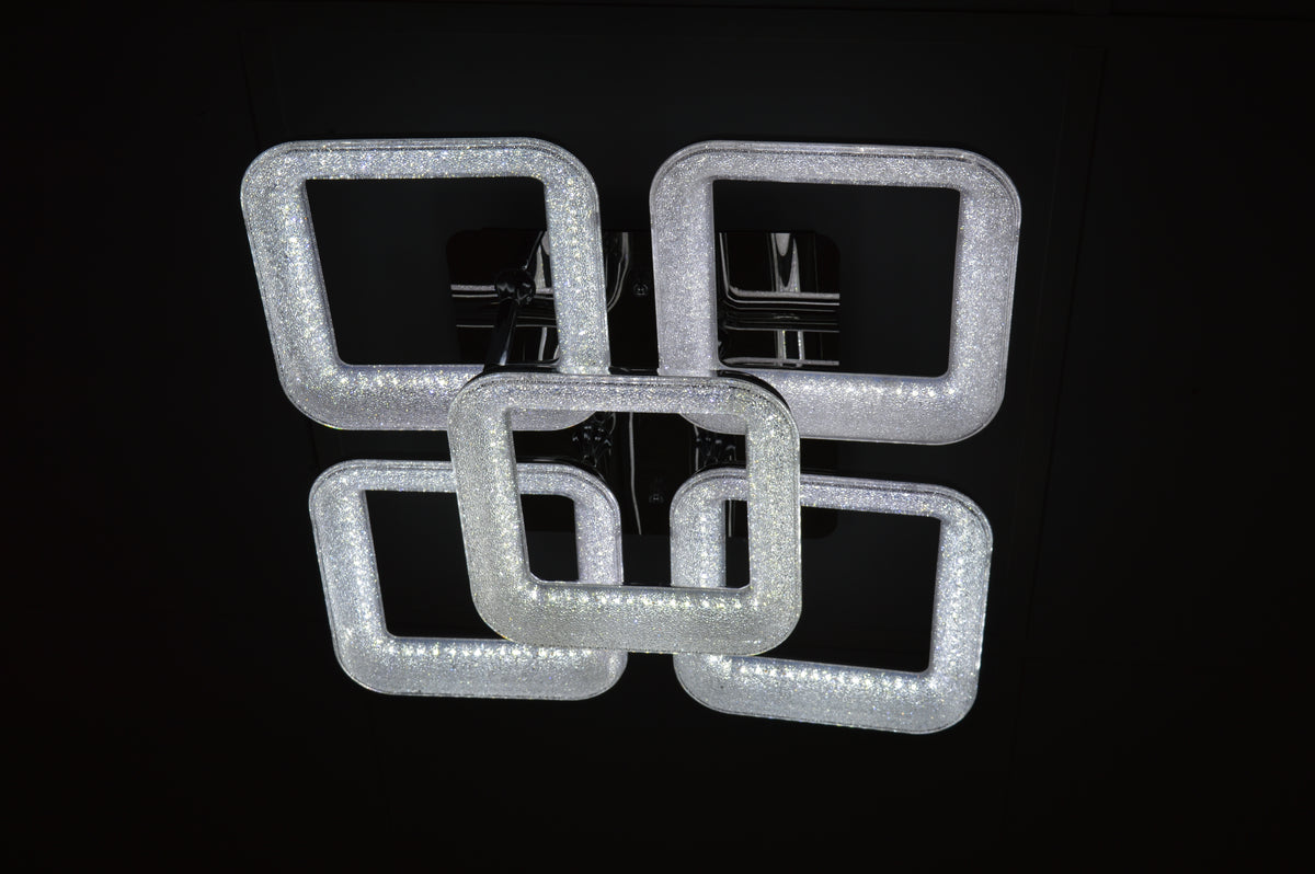 Squares & Rings Acrylic Panel LED Flush Mount Ceiling Lights -Colour Changing Feature -6221