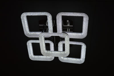 Squares & Rings Acrylic Panel LED Flush Mount Ceiling Lights -Colour Changing Feature -4032 & 6221