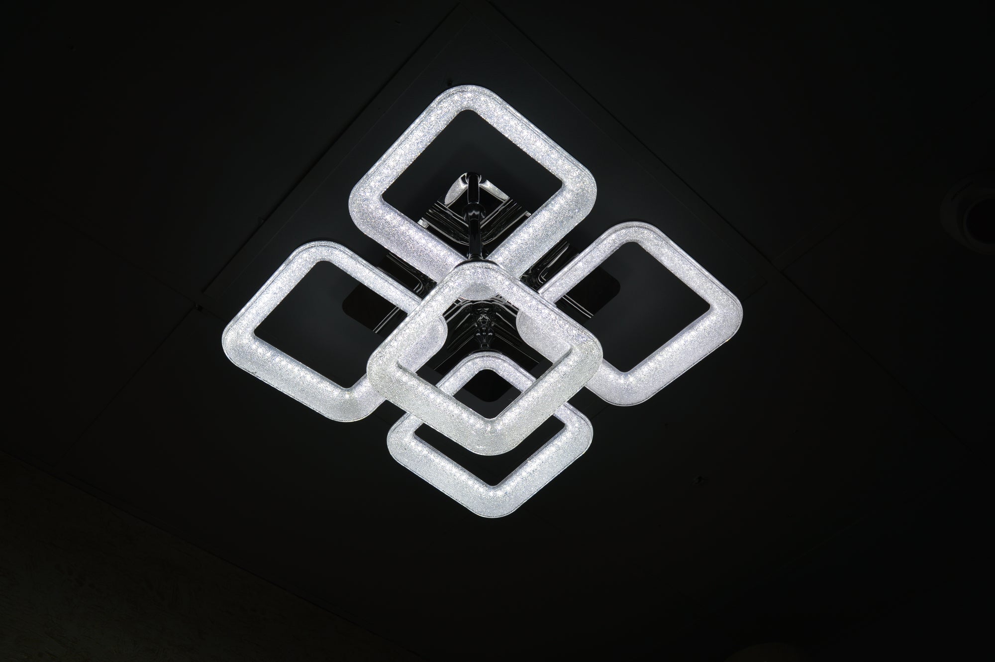 Squares & Rings Acrylic Panel LED Flush Mount Ceiling Lights -Colour Changing Feature -4032 & 6221