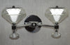Diamond single and double head LED wall lights with color changing features- 2161-1 & 2head-Gold with matching different size chandeliers