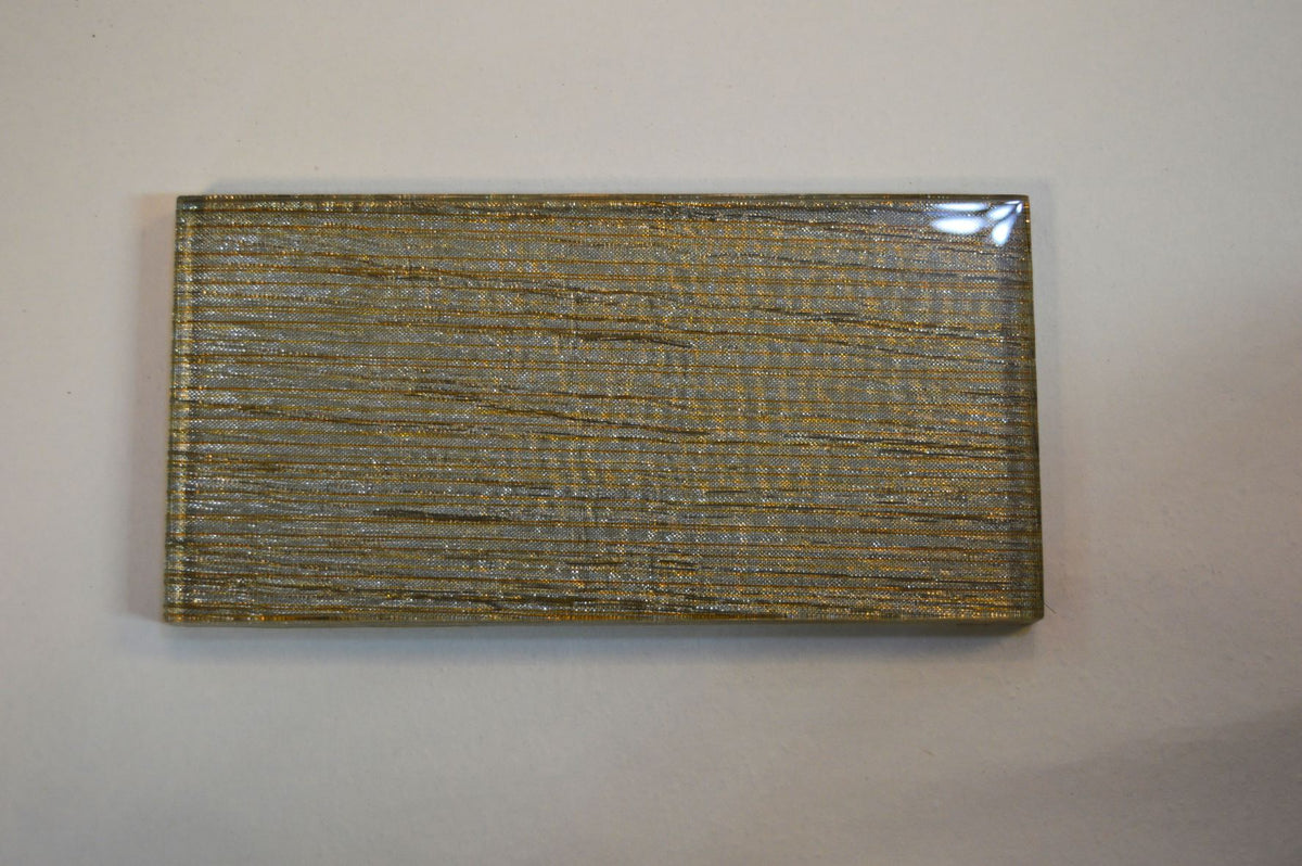 Gold Metro Glass Mosaic Tiles-75*150*8mm-90tiles-1m2-JH13-Gold