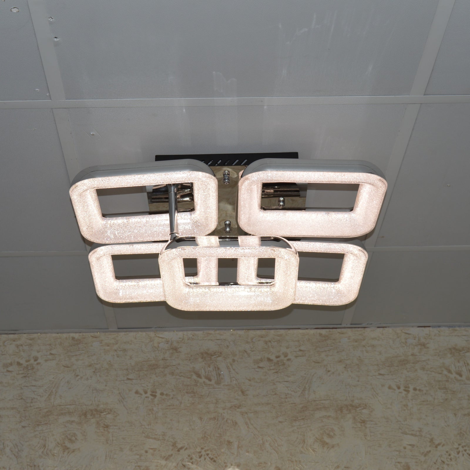 Squares & Rings Acrylic Panel LED Flush Mount Ceiling Lights -Colour Changing Feature -6221