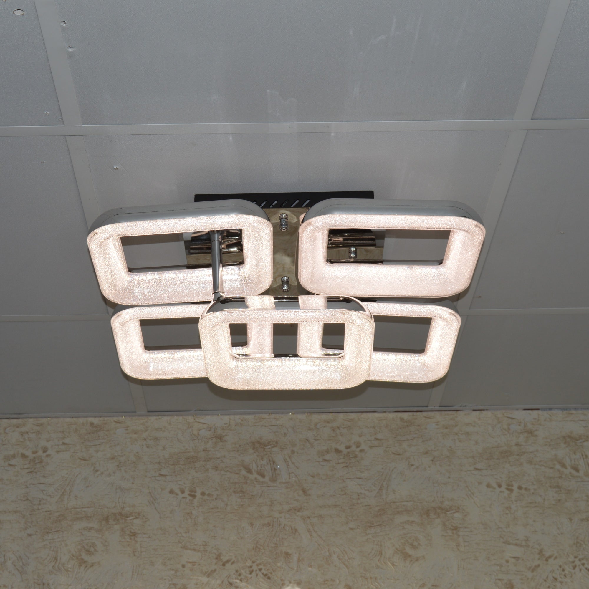 Squares & Rings Acrylic Panel LED Flush Mount Ceiling Lights -Colour Changing Feature -4032 & 6221