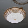 LED Crystallic Flushmount Ceiling Light with colour changing features- 8088-800 & 600 Gold