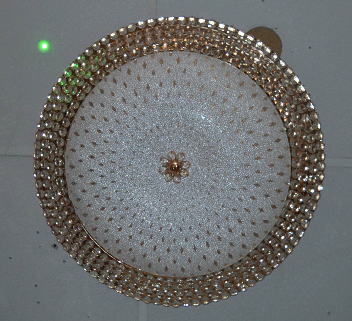 LED Crystallic Flushmount Ceiling Light with colour changing features- 8088-800 & 600 Gold