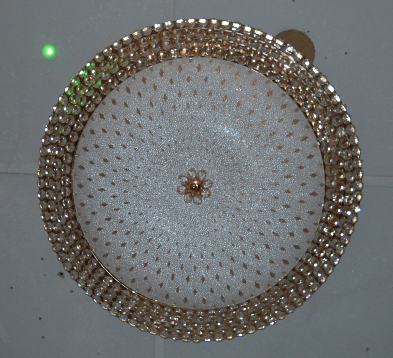 LED Crystallic Flushmount Ceiling Light with colour changing features- 8088-800 & 600 Gold