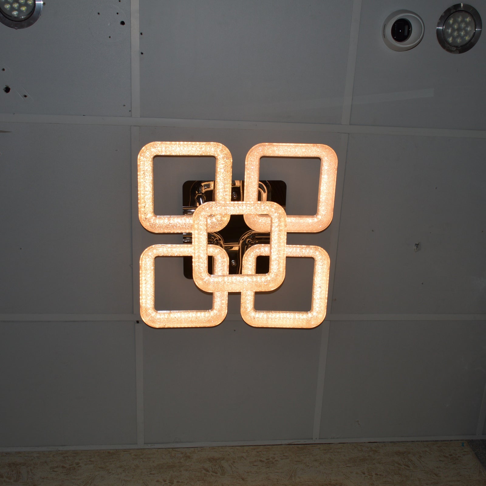 Squares & Rings Acrylic Panel LED Flush Mount Ceiling Lights -Colour Changing Feature -6221