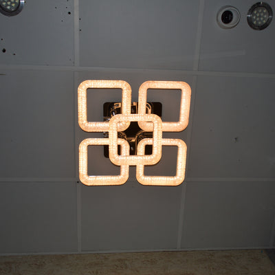 Squares & Rings Acrylic Panel LED Flush Mount Ceiling Lights -Colour Changing Feature -4032 & 6221