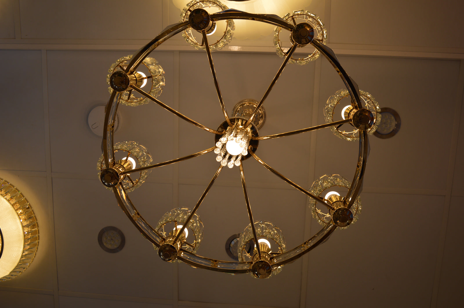Luxury Modern Crystal Chandelier Pendant Ceiling Light Gold Lighting Fixture Home Decor