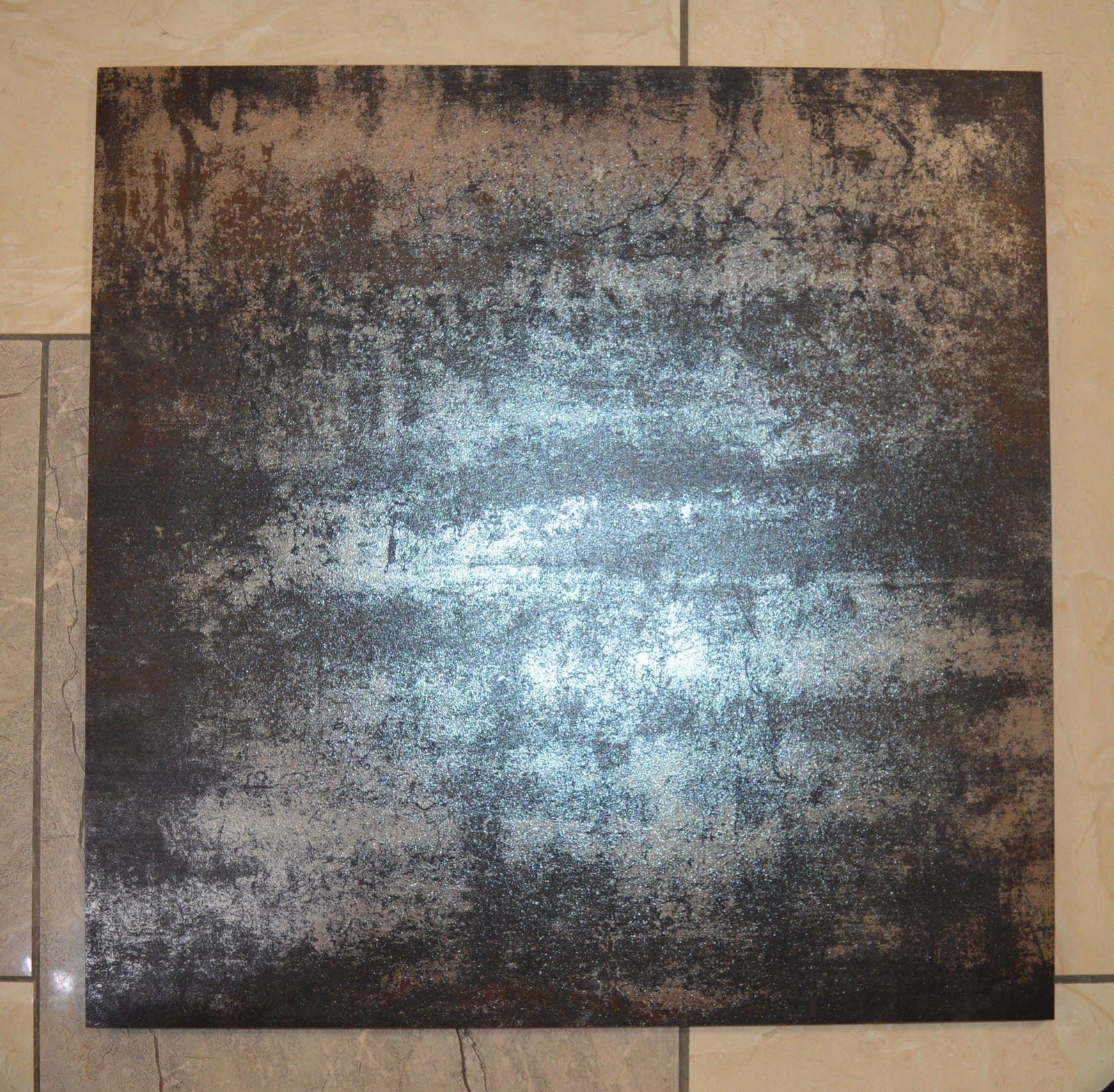 Dark Brown Rust Effect with silver Porcelain Tiles 600 x 600 x 10 mm [6JS008]