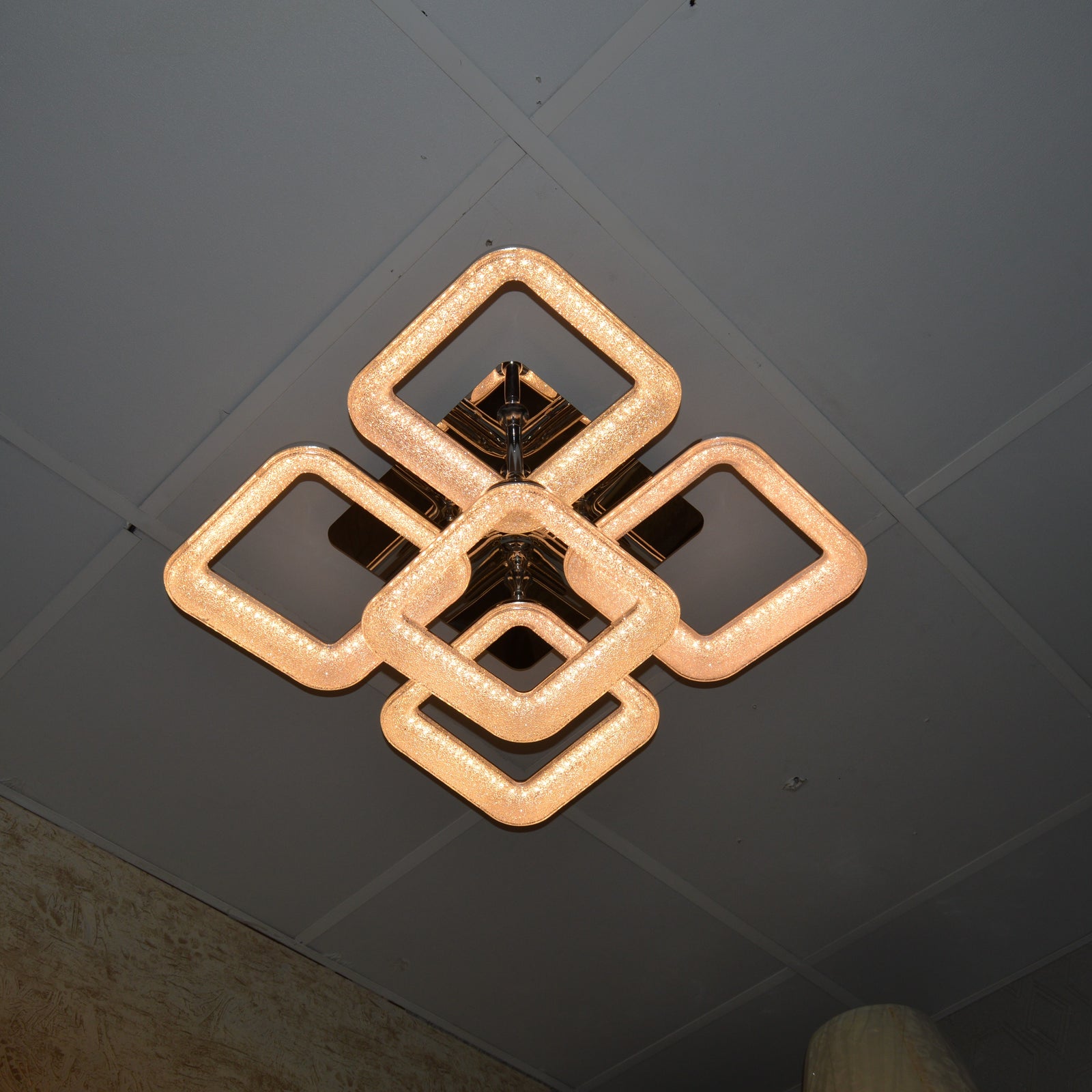 Squares & Rings Acrylic Panel LED Flush Mount Ceiling Lights -Colour Changing Feature -6221