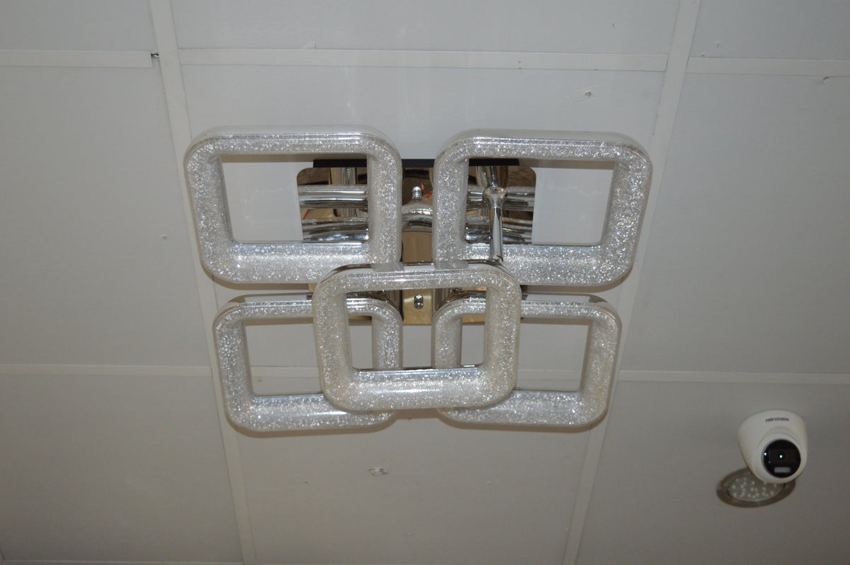 Squares & Rings Acrylic Panel LED Flush Mount Ceiling Lights -Colour Changing Feature -6221