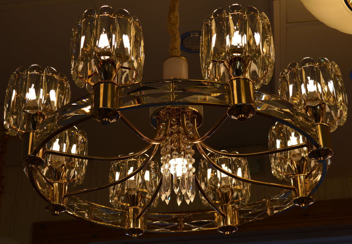 Luxury Modern Crystal Chandelier Pendant Ceiling Light Gold Lighting Fixture Home Decor