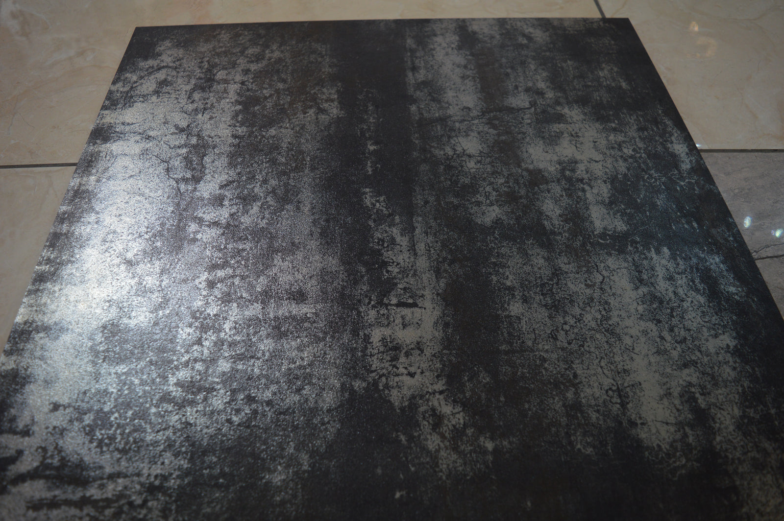 Dark Brown Rust Effect with silver Porcelain Tiles 600 x 600 x 10 mm [6JS008]