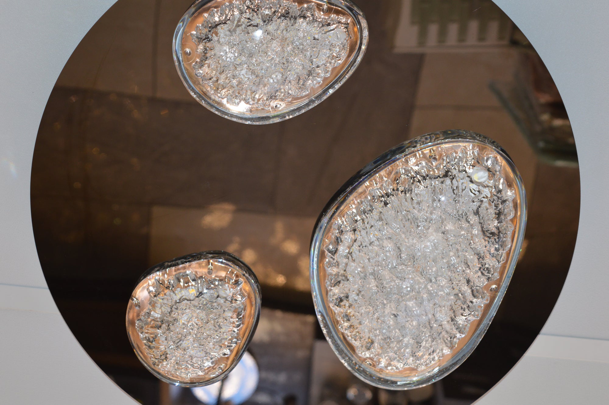 Almond Shape diffusers with an ice effect  Modern Flush mount LED Ceiling Lights  -2310-800, 500 & 400