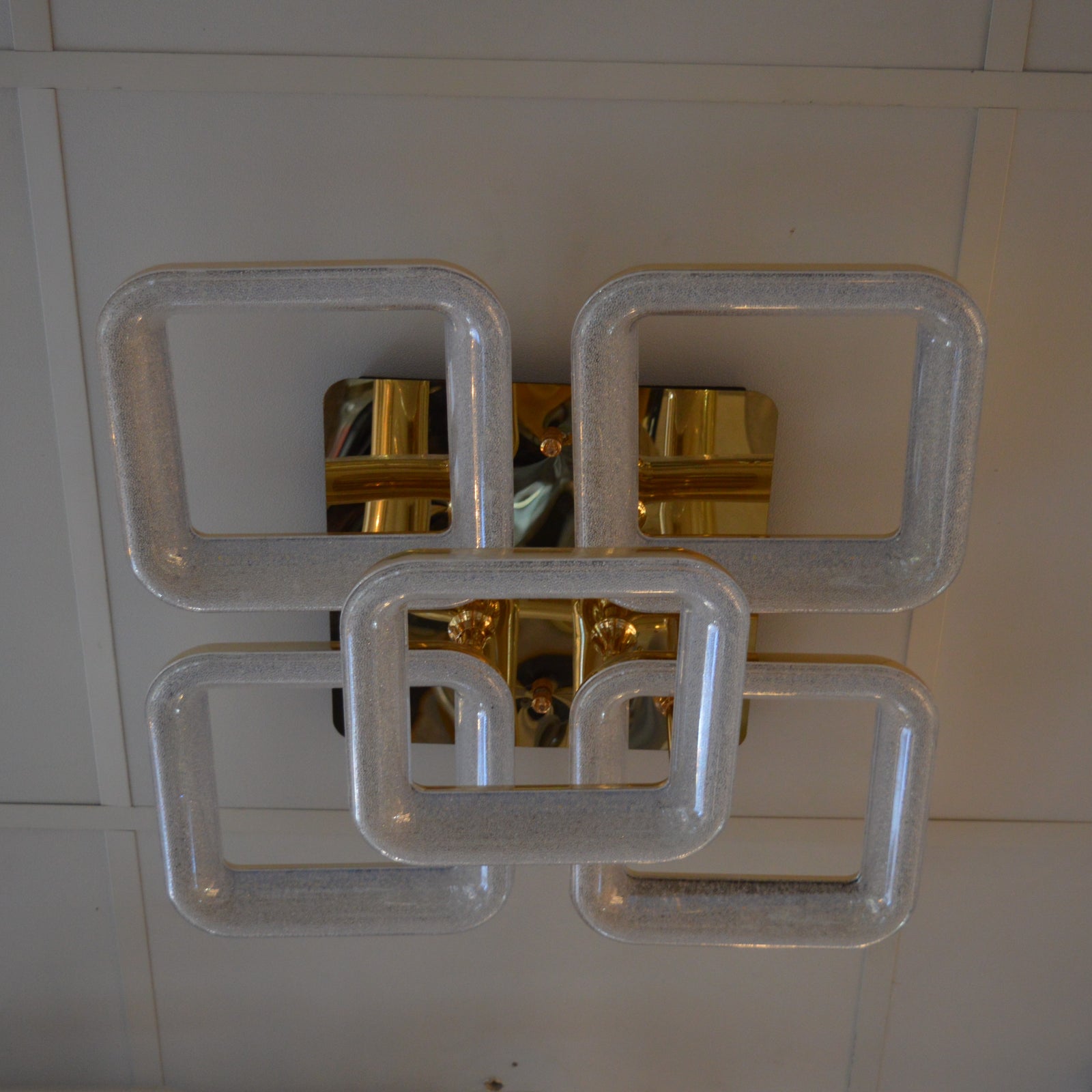 Squares & Rings Acrylic Panel LED Flush Mount Ceiling Lights -Colour Changing Feature -6221