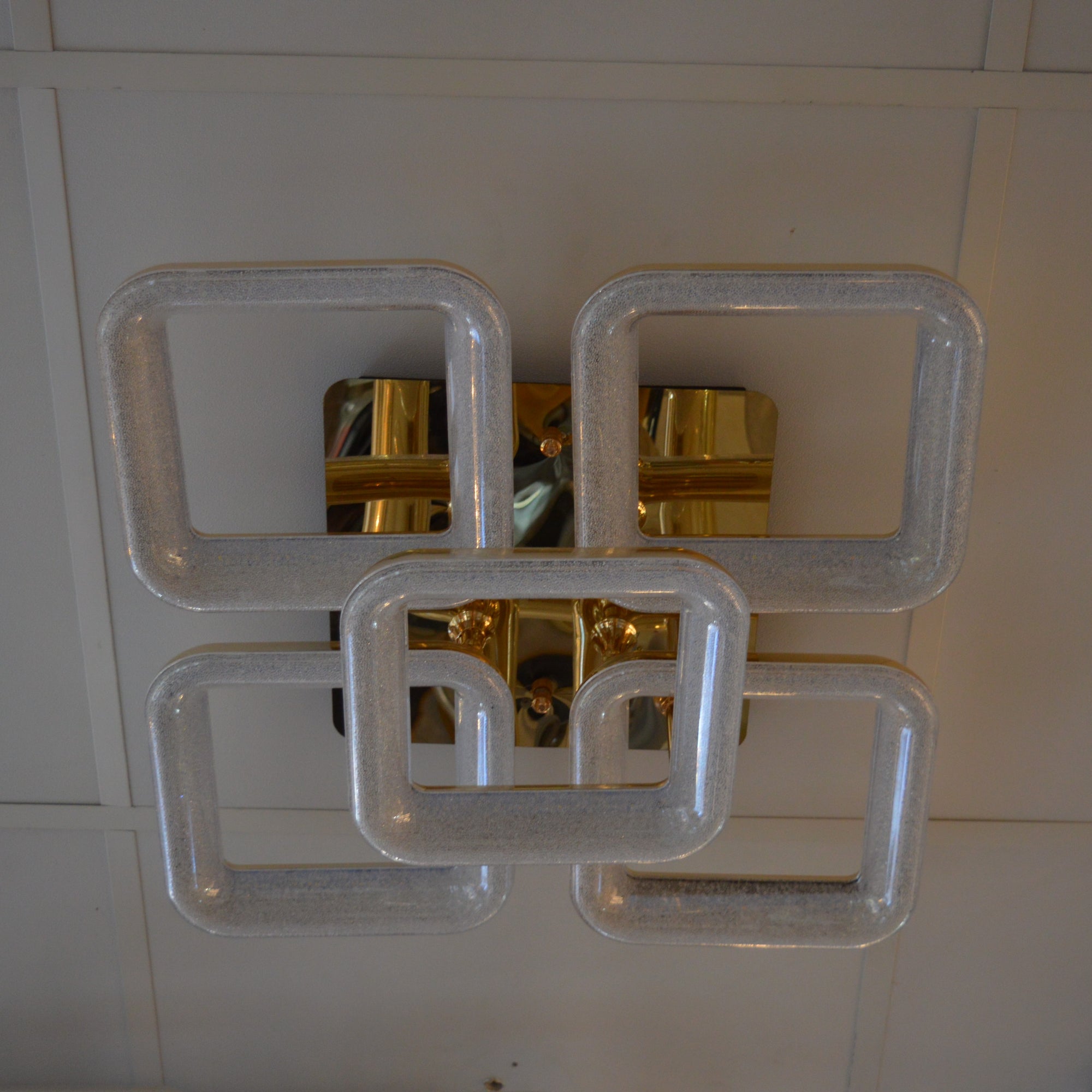 Squares & Rings Acrylic Panel LED Flush Mount Ceiling Lights -Colour Changing Feature -4032 & 6221