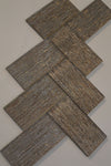 Brown Shimmering Metro Glass Mosaic Tiles-75*150*8mm-90tiles-1m2-JH14-Brown