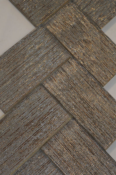 Brown Shimmering Metro Glass Mosaic Tiles-75*150*8mm-90tiles-1m2-JH14-Brown