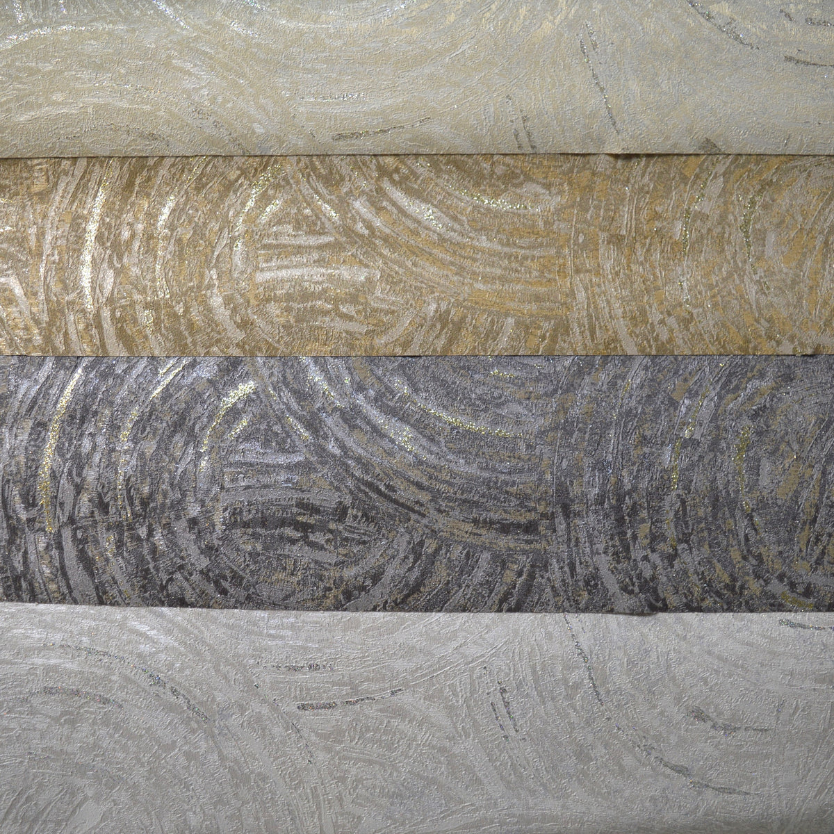 Spiral Pattern Modern Double Width wallpaper with Glitter-15mtr Length and 1mtr Width-GT11303,04,08 & 10