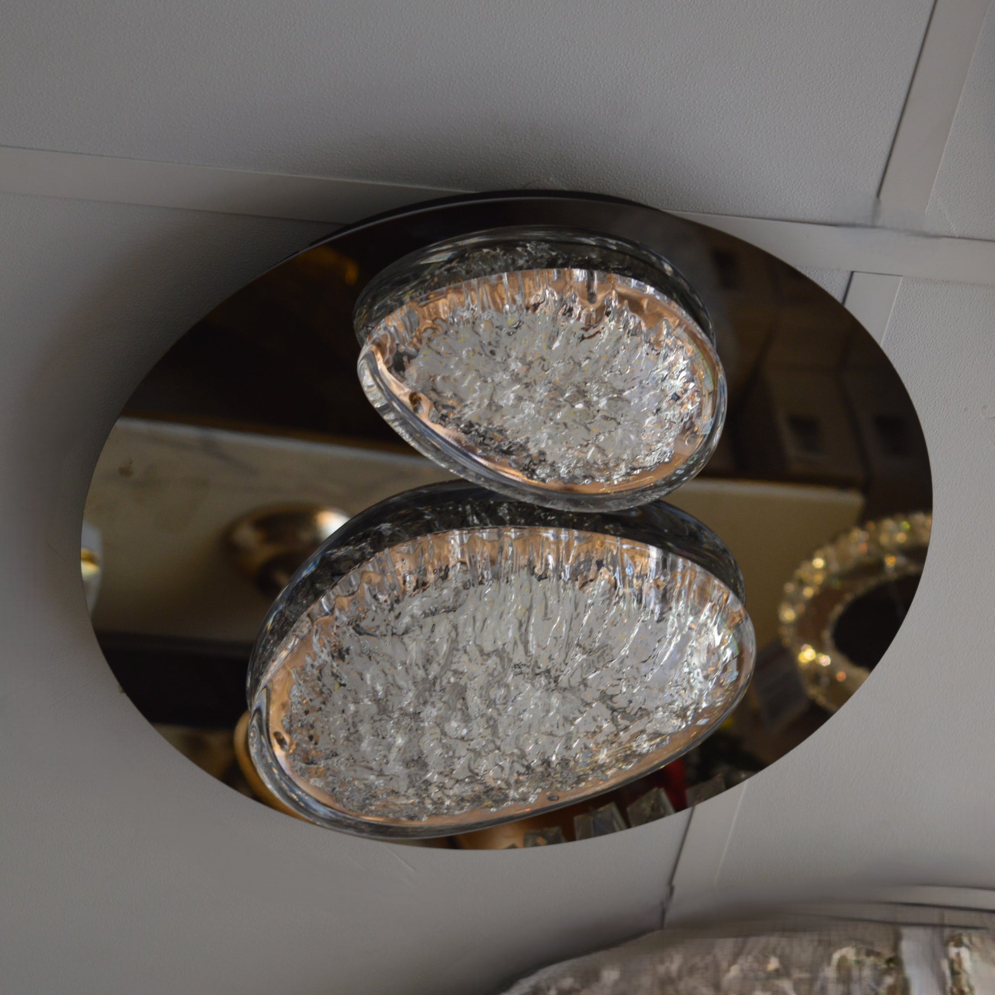 Almond Shape diffusers with an ice effect  Modern Flush mount LED Ceiling Lights  -2310-800, 500 & 400