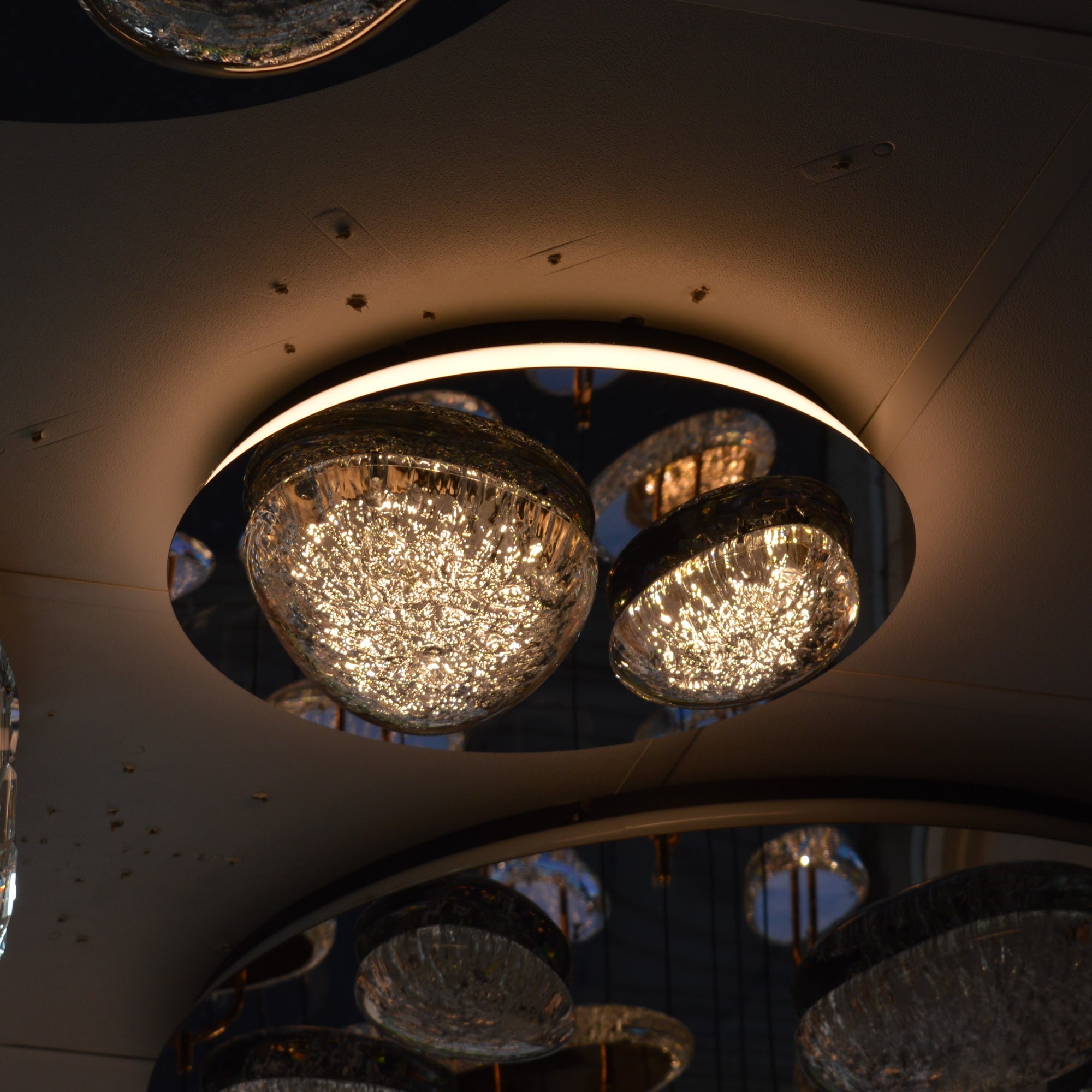 Almond Shape diffusers with an ice effect  Modern Flush mount LED Ceiling Lights  -2310-800, 500 & 400