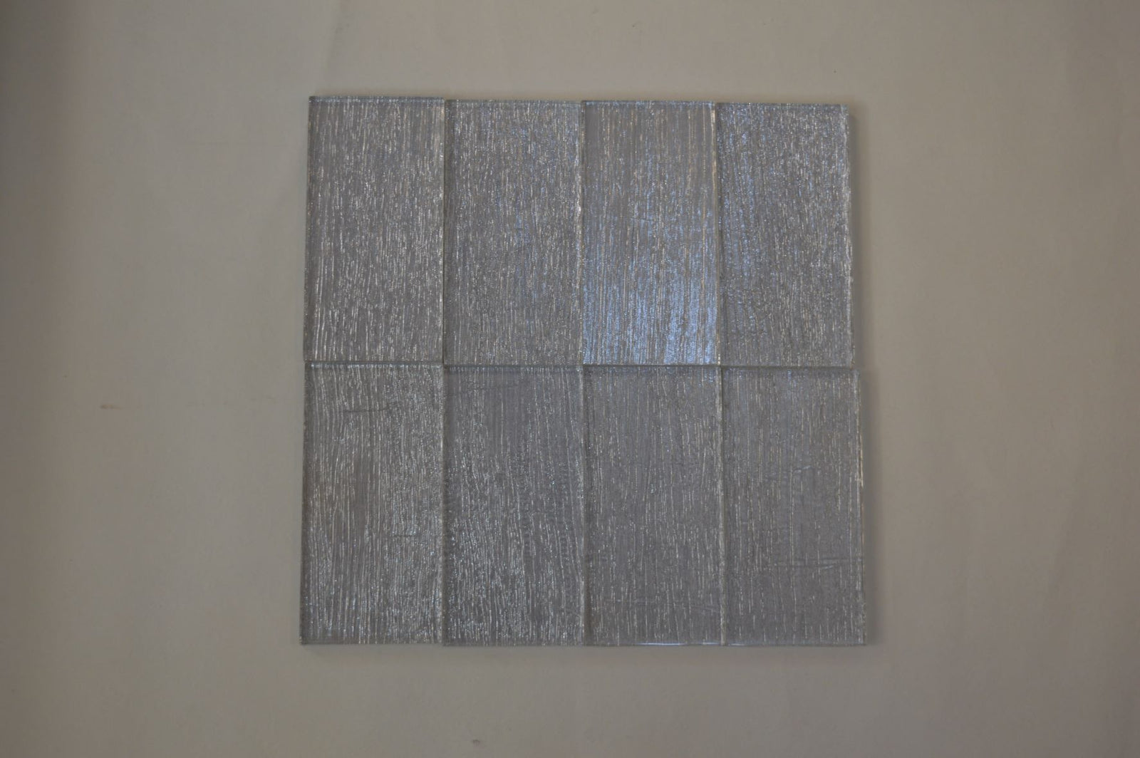 Silver Metro Glass Mosaic Tiles-75*150*8mm-90tiles-1m2-JH15-B(Silver)
